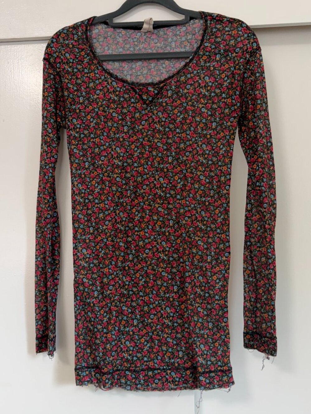Free People Long-Sleeve Floral Top